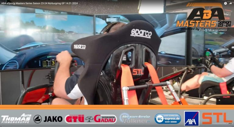 Screenshot der ABA eSports Masters auf dem Nürburgring.